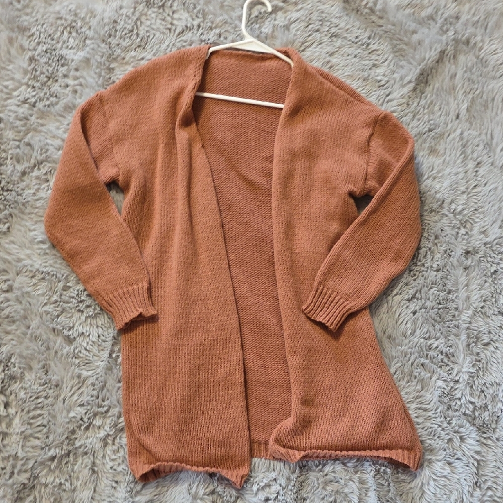 SHEIN Women's Open Front Cardigan - Warm Rust